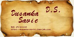 Dušanka Savić vizit kartica